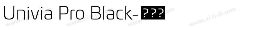 Univia Pro Black字体转换
